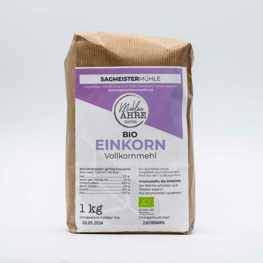 BIO Einkorn Vollkornmehl 1Kg