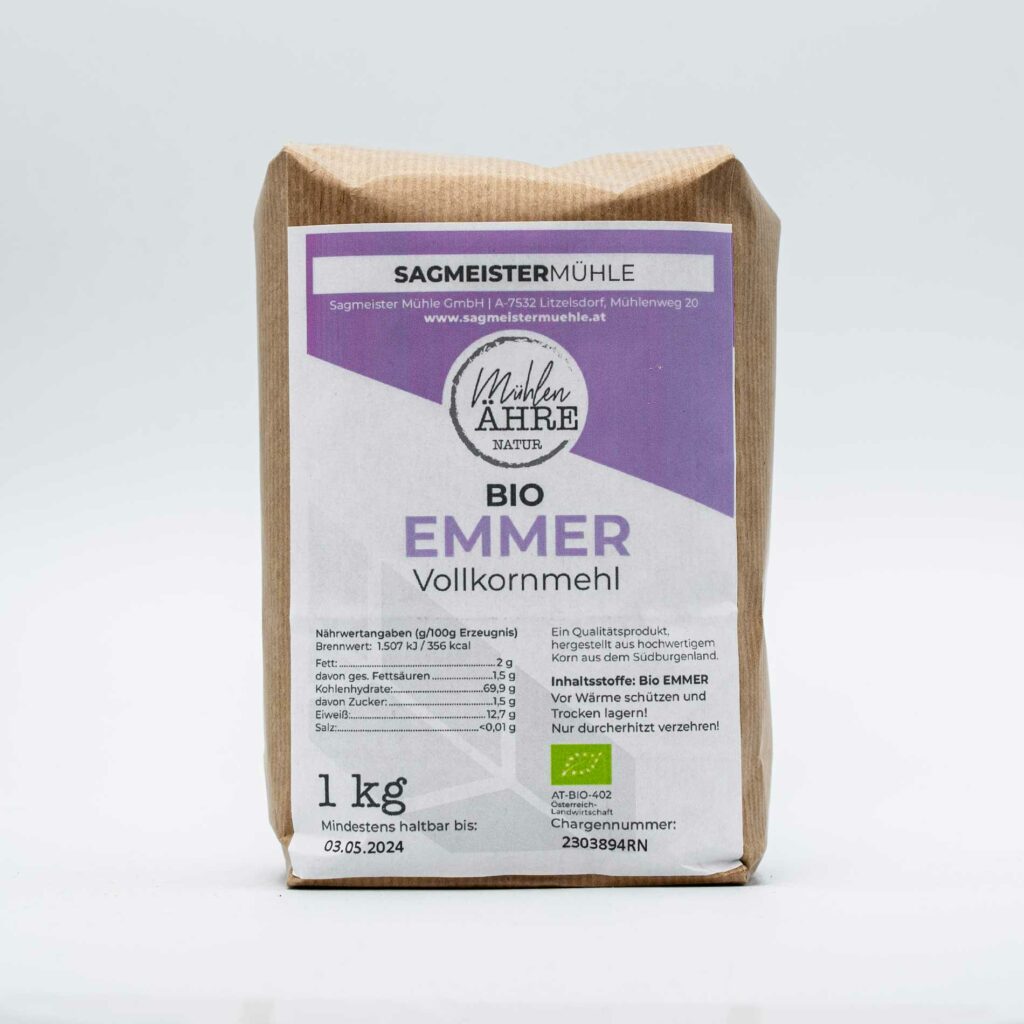 BIO Emmer Vollkornmehl 1Kg