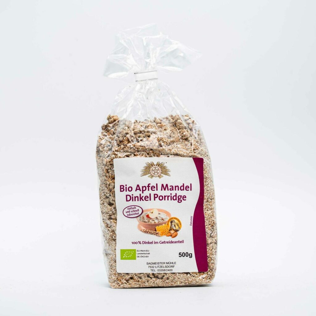 Bio Apfel Mandel Dinkel Porridge 500g