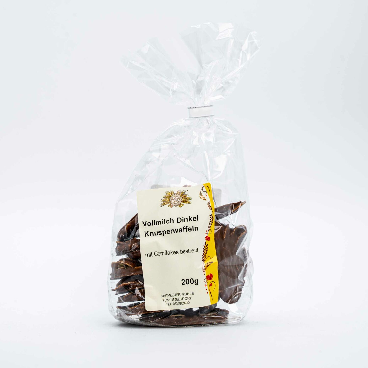 Vollmilch Dinkel Knusperwaffeln Cornflakes 200g